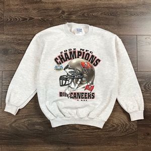 Gildan Tampa Bay Buccaneers Champions Boys Y2K 2000s Vintage Crewneck Sweater L